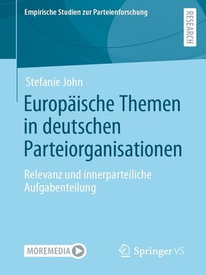 cover image of Europäische Themen in deutschen Parteiorganisationen